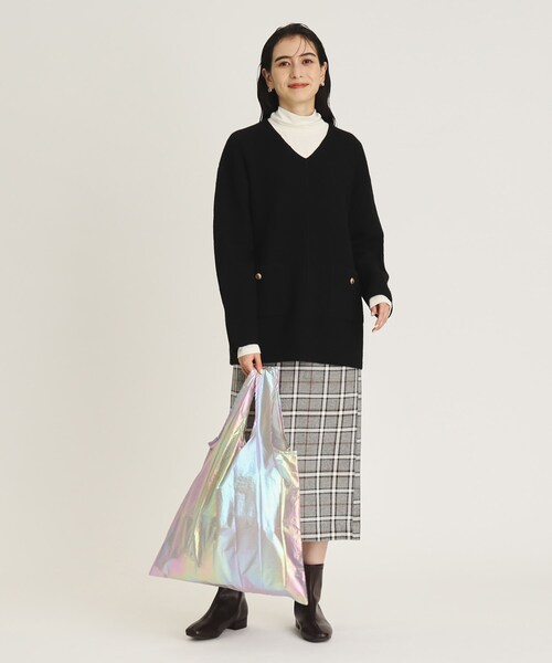 OPAQUE.CLIP（オペークドットクリップ）の「【5色展開／ポケッタブル】オーロラエコバッグ（エコバッグ/サブバッグ・レディース・オフホワイト/イエロー/ピンク系/グレー/ライトブルー・00）」の20枚目の写真