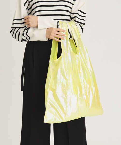 OPAQUE.CLIP（オペークドットクリップ）の「【5色展開／ポケッタブル】オーロラエコバッグ（エコバッグ/サブバッグ・レディース・オフホワイト/イエロー/ピンク系/グレー/ライトブルー・00）」の21枚目の写真