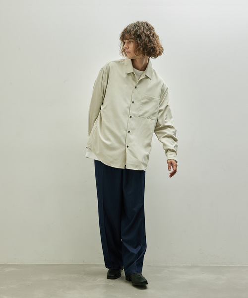 JUNRED(ジュンレッド)の「ナイロンスエードシャツ(シャツ/ブラウス・メンズ・オリーブ/キナリ/ブルー・L/M/LL)」の8枚目の写真