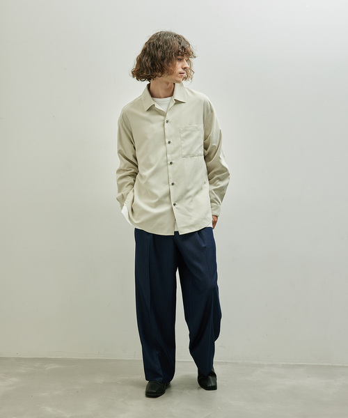 JUNRED(ジュンレッド)の「ナイロンスエードシャツ(シャツ/ブラウス・メンズ・オリーブ/キナリ/ブルー・L/M/LL)」の9枚目の写真