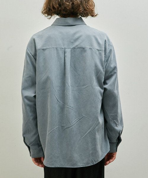 JUNRED(ジュンレッド)の「ナイロンスエードシャツ(シャツ/ブラウス・メンズ・オリーブ/キナリ/ブルー・L/M/LL)」の14枚目の写真