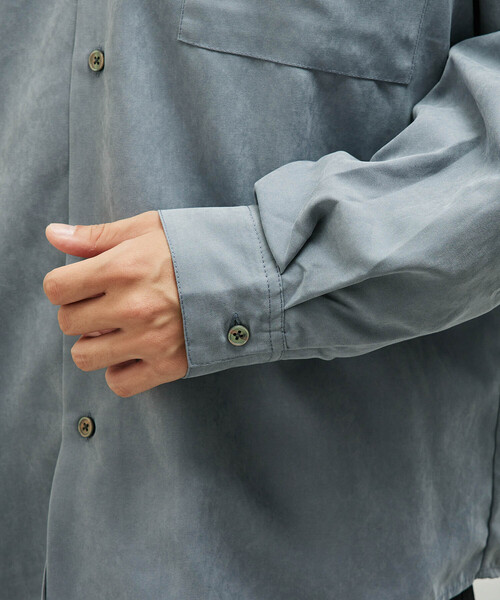 JUNRED(ジュンレッド)の「ナイロンスエードシャツ(シャツ/ブラウス・メンズ・オリーブ/キナリ/ブルー・L/M/LL)」の17枚目の写真