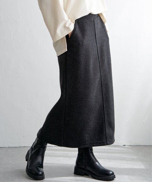 LBC(エルビーシー)の「圧縮ジャージIラインスカート(スカート・レディース・ダークブラウン/チャコールグレー/ベージュ・M)」の22枚目の写真