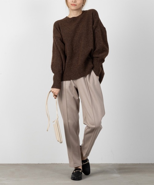 NAVY（ネイビー）の「NAVY 起毛ツイル テーパードパンツ（その他パンツ・レディース・ブラック/ブラウン/ブルー系/ベージュ・M/L）」の5枚目の写真