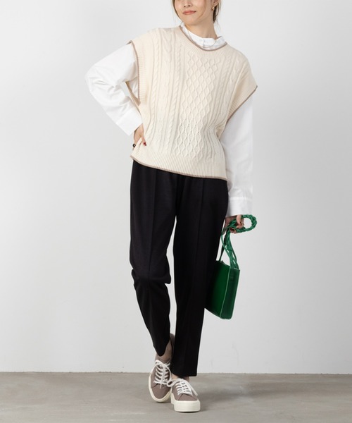 NAVY（ネイビー）の「NAVY 起毛ツイル テーパードパンツ（その他パンツ・レディース・ブラック/ブラウン/ブルー系/ベージュ・M/L）」の8枚目の写真