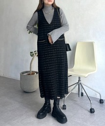 prose verse | ポケットチェーンツイードチェックジャンスカ(ジャンパースカート)