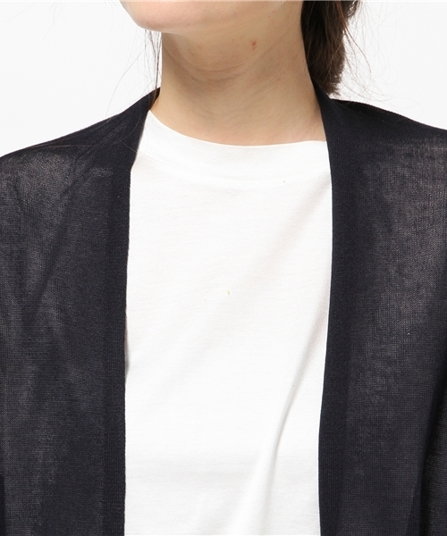 ikka（イッカ）の「12Gロングカーディガン（カーディガン/ボレロ・レディース・ダークグリーン/ホワイト/ネイビー・FREE）」の11枚目の写真