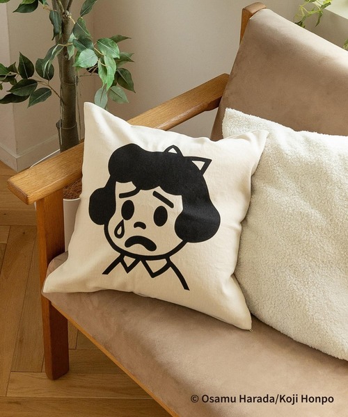 LEPSIM（レプシィム）の「【OSAMU GOODS×LEPSIM】クッションカバー　 987224（クッション/クッションカバー・レディース・チャコールグレー/ベージュ/アイボリー/グレー系その他・ONE SIZE）」の2枚目の写真