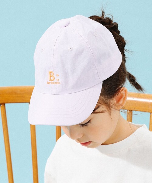 B:MING by BEAMS（ビーミングバイビームス）の「B:MING by BEAMS / ナイロン ロゴ ローキャップ（52～57cm）（キャップ・キッズ・オリーブ/パープル/ベージュ/イエロー系その他5/レッド系その他7/ブラック・M(54～56cm)/S(51～53cm)）」の9枚目の写真