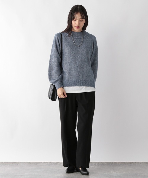 GLOBAL WORK(グローバルワーク)の「Hug meニットラメハイネックプルオーバー/MATINEE LINE/980822(ニット/セーター・レディース・ブルー/ライトグレー/アイボリー/ブラック/ライトベージュ・MEDIUM/LARGE)」の15枚目の写真