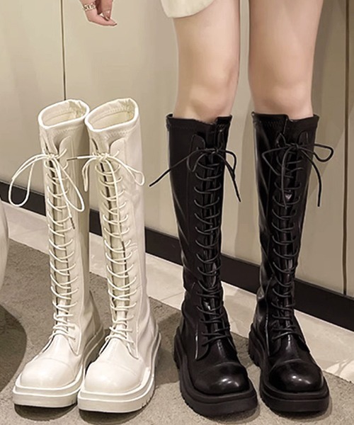 希少！Acne studios レースアップ　ロングブーツ　厚底 f3cd0dadcffe528eb3ec3207c566bf