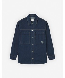 WORKWEAR OVERSHIRT IN WASHED DENIM WITH FOX HEAD PACH