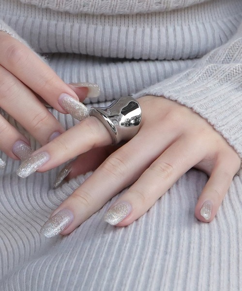 blackdia ocean(ブラックダイヤオーシャン)の「blackdia ocean ボリュームカーブリング(リング・レディース・シルバー/ゴールド・12号/14号/17号)」の2枚目の写真