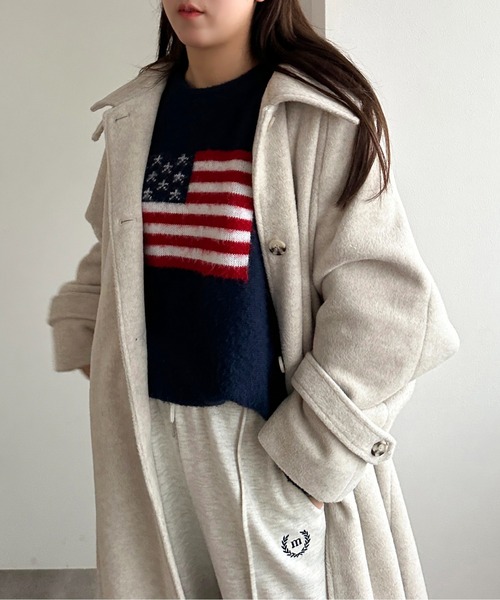 apres jour mignon（アプレジュールミニョン）の「2WAYスタンドカラーロングコート【ZOZOTOWN限定アイテム】（ステンカラーコート・レディース・チャコールグレー/ナチュラル/ブラック・X-LARGE/フリー）」の12枚目の写真