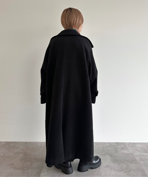 apres jour mignon（アプレジュールミニョン）の「2WAYスタンドカラーロングコート【ZOZOTOWN限定アイテム】（ステンカラーコート・レディース・チャコールグレー/ナチュラル/ブラック・X-LARGE/フリー）」の4枚目の写真