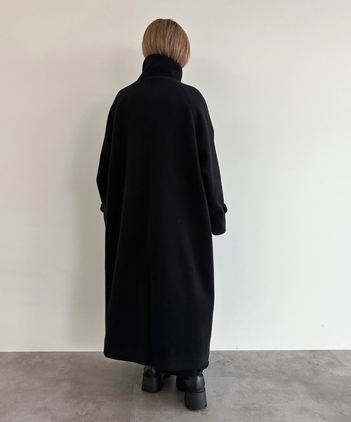 apres jour mignon（アプレジュールミニョン）の「2WAYスタンドカラーロングコート【ZOZOTOWN限定アイテム】（ステンカラーコート・レディース・チャコールグレー/ナチュラル/ブラック・X-LARGE/フリー）」の10枚目の写真