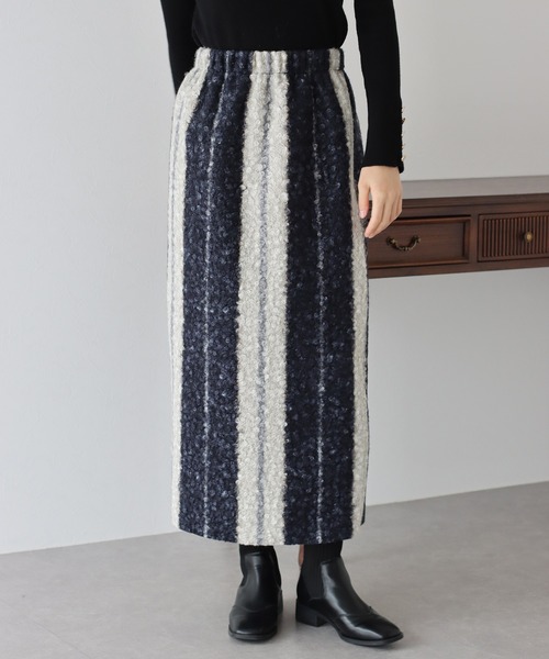 BLUEEAST（ブルーイースト）の「プードルファータイトスカート（スカート・レディース・ブラウン/ブラック/ブルー・MEDIUM）」の4枚目の写真