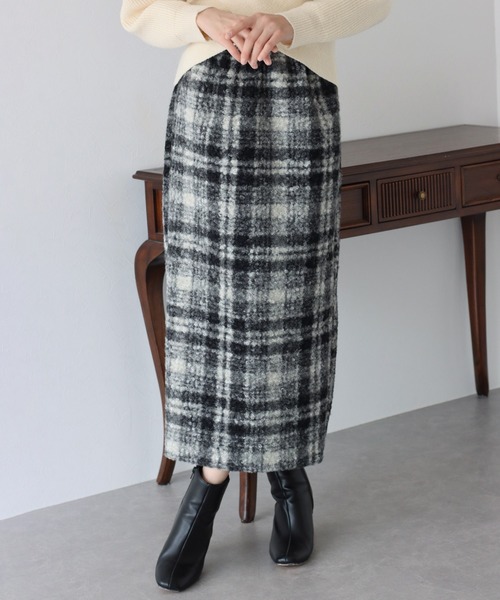 BLUEEAST（ブルーイースト）の「プードルファータイトスカート（スカート・レディース・ブラウン/ブラック/ブルー・MEDIUM）」の6枚目の写真