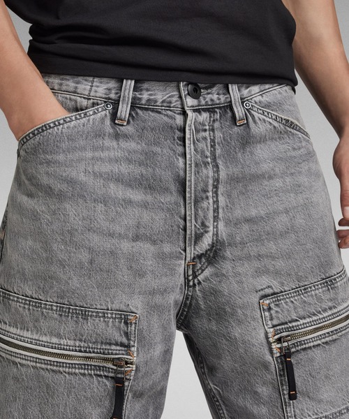 G-STAR（ジースター）の「DENIM CARGO LOOSE SHORTS/デニムカーゴショートパンツ（デニムパンツ・メンズ・グレー・34inch/32inch/30inch/28inch）」の7枚目の写真