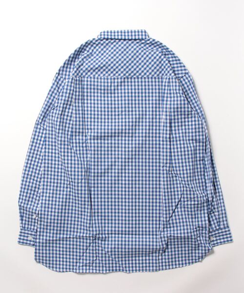 STYLEBLOCK(スタイルブロック)の「平織チェック柄長袖シャツ(BIGシルエット)(シャツ/ブラウス・メンズ・ネイビー/ブルー/レッド・M/L)」の4枚目の写真