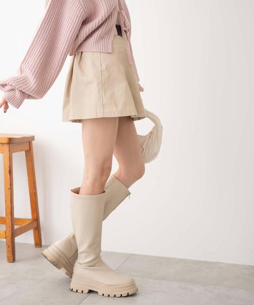 WEGO（ウィゴー）の「WEGO/ベルト付チノプリーツスカパン（スカート・レディース・ベージュ/ブラック・FREE）」の13枚目の写真
