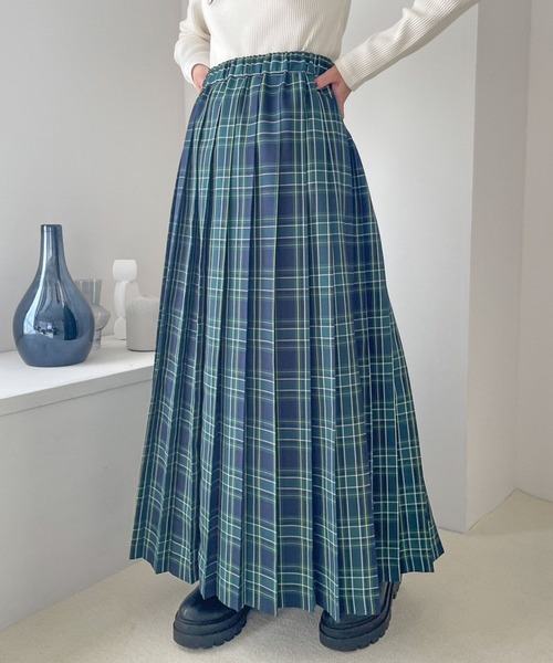 LOWRYS FARM(ローリーズファーム)の「チェックプリーツスカート 995459(スカート・レディース・グレー/ベージュ/ネイビー・FREE)」の3枚目の写真