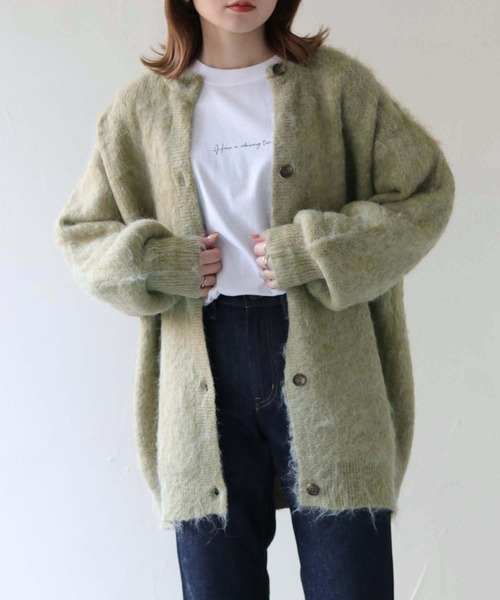 HER CLOSET（ハークローゼット）の「 【HER CLOSET】WEB限定カリグラフィーロゴロンT 新色追加 WEB LIMITED CALLIGRAPHY LOGO LONG TEE NEW COLOR（Tシャツ/カットソー・レディース・オフホワイト/ブラック/杢グレー・M/S/L）」の6枚目の写真