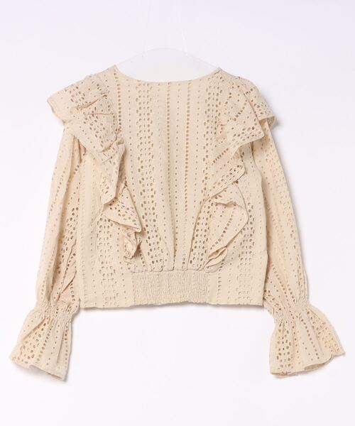 mysty woman（ミスティウーマン）の「コットンレースフリルブラウス　106894（シャツ/ブラウス・レディース・アイボリー/オフホワイト・FREE）」の8枚目の写真