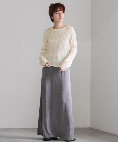 セール】【ZOZO限定】シアーランダムリブニット（ニット