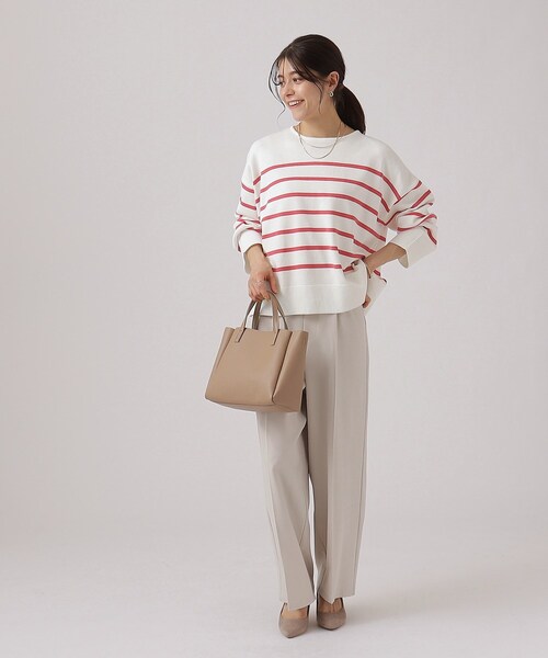 DRESKIP（ドレスキップ）の「◆【洗える】ラウンドネックボーダーニット（ニット/セーター・レディース・ピンク系7/ベージュ系その他2/ブラック系2/ネイビー系2・03/04/02）」の12枚目の写真