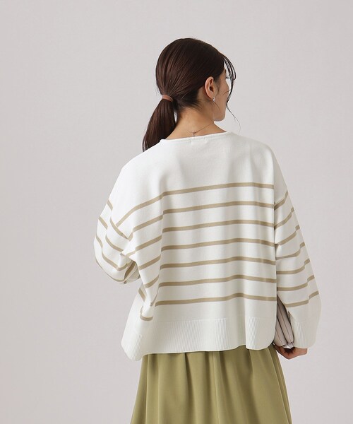 DRESKIP（ドレスキップ）の「◆【洗える】ラウンドネックボーダーニット（ニット/セーター・レディース・ピンク系7/ベージュ系その他2/ブラック系2/ネイビー系2・03/04/02）」の19枚目の写真