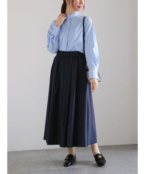 Te chichi（テチチ）の「パール釦スタンドフリルブラウス（シャツ/ブラウス・レディース・グレー/オフホワイト/ブルー・F）」の10枚目の写真