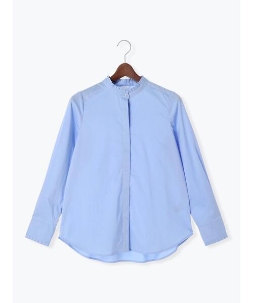 Te chichi（テチチ）の「パール釦スタンドフリルブラウス（シャツ/ブラウス・レディース・グレー/オフホワイト/ブルー・F）」の11枚目の写真