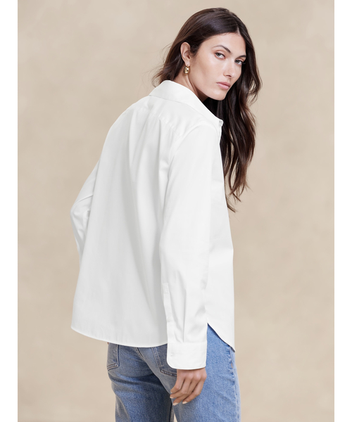 Banana Republic(バナナリパブリック)の「パーフェクト シャツ(シャツ/ブラウス・レディース・ブラック/ホワイト/ブルー系その他・S/XS/L/M)」の5枚目の写真