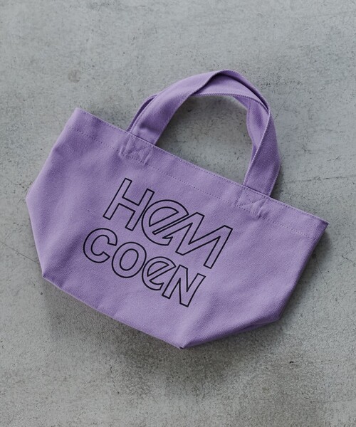 HeM（ヘム）の「HeM（ヘム）別注ロゴトートバッグSサイズ（トートバッグ・メンズ・ブラック/ダークグリーン/ネイビー/ピンク/ライラック/オフホワイト・FREE）」の5枚目の写真