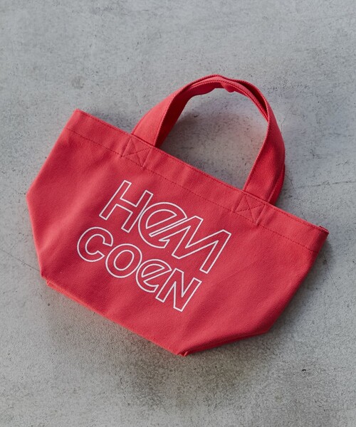 HeM（ヘム）の「HeM（ヘム）別注ロゴトートバッグSサイズ（トートバッグ・メンズ・ブラック/ダークグリーン/ネイビー/ピンク/ライラック/オフホワイト・FREE）」の6枚目の写真