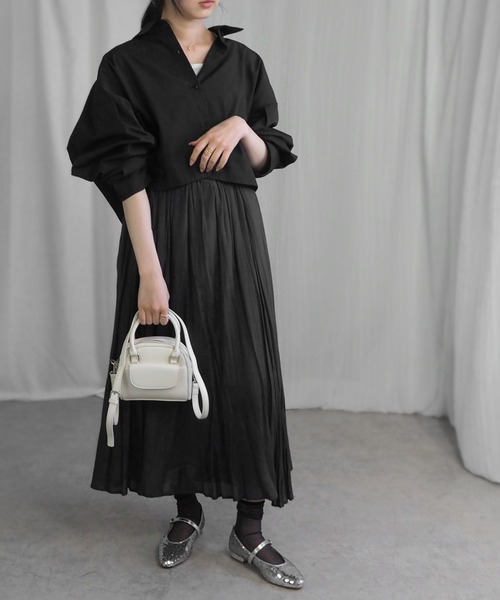 minia(ミニア)の「フラップポケットミニボストン(ショルダーバッグ・レディース・シルバー/ブラウン/アイボリー/ブラック・FREE)」の5枚目の写真