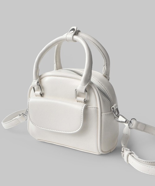 minia(ミニア)の「フラップポケットミニボストン(ショルダーバッグ・レディース・シルバー/ブラウン/アイボリー/ブラック・FREE)」の13枚目の写真