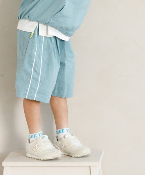 MAKE YOUR DAY（メイクユアデイ）の「セットアップできるサイドラインパンツ■80～140cm（その他パンツ・キッズ・ブルー/ネイビー・80/90/100/110/120/130/140）」の2枚目の写真