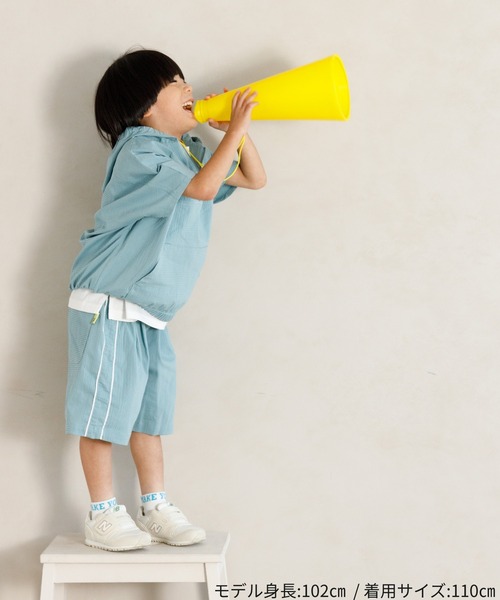 MAKE YOUR DAY（メイクユアデイ）の「セットアップできるサイドラインパンツ■80～140cm（その他パンツ・キッズ・ブルー/ネイビー・80/90/100/110/120/130/140）」の3枚目の写真