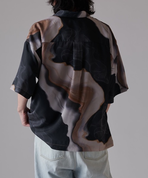 Lui's（ルイス）の「マーブル柄半袖シャツ（シャツ/ブラウス・メンズ・ブラック/ホワイト・S/M）」の19枚目の写真