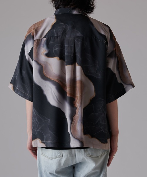 Lui's（ルイス）の「マーブル柄半袖シャツ（シャツ/ブラウス・メンズ・ブラック/ホワイト・S/M）」の13枚目の写真