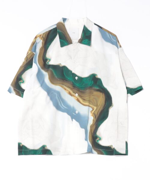 Lui's（ルイス）の「マーブル柄半袖シャツ（シャツ/ブラウス・メンズ・ブラック/ホワイト・S/M）」の9枚目の写真