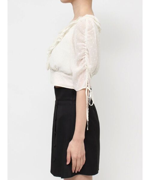 EATME(イートミー)の「ドロストスリーブショートTOP(シャツ/ブラウス・レディース・ブラック/グレー/オフホワイト・FREE)」の12枚目の写真