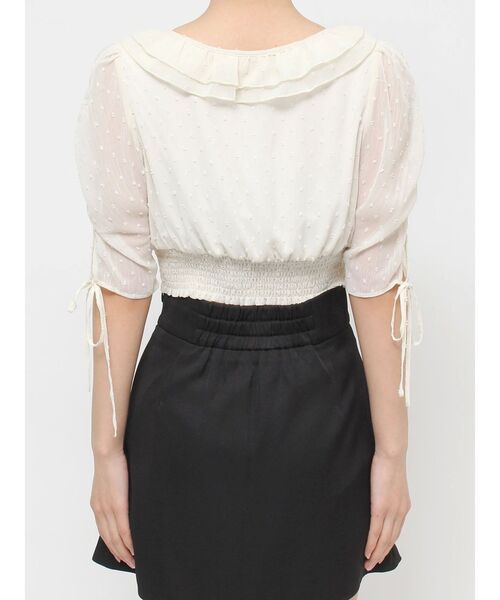 EATME(イートミー)の「ドロストスリーブショートTOP(シャツ/ブラウス・レディース・ブラック/グレー/オフホワイト・FREE)」の13枚目の写真