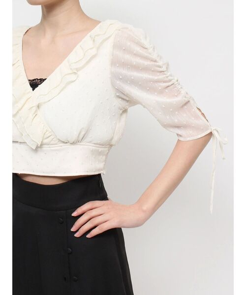 EATME(イートミー)の「ドロストスリーブショートTOP(シャツ/ブラウス・レディース・ブラック/グレー/オフホワイト・FREE)」の15枚目の写真