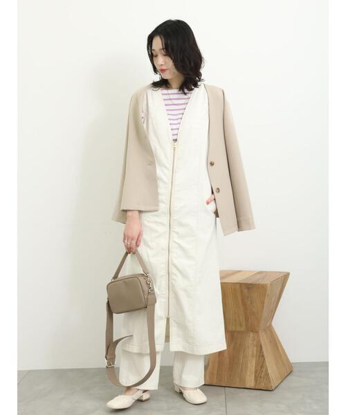 Samansa Mos2 blue(サマンサモスモスブルー)の「【ECO DENIM】マルチwayジャンパースカート(ワンピース・レディース・キナリ/ブルー/ネイビー・F)」の18枚目の写真