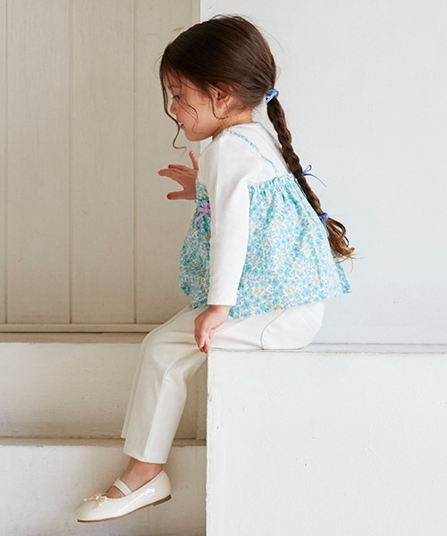 petit main（プティマイン）の「【スマイルシリーズ】テーパードパンツ（チノパンツ・キッズ・オレンジ/オフホワイト/ブルー/ブラック/ライトピンク/ラベンダー・130cm/80ｃｍ/90cm/100cm/120cm/110cm）」の8枚目の写真