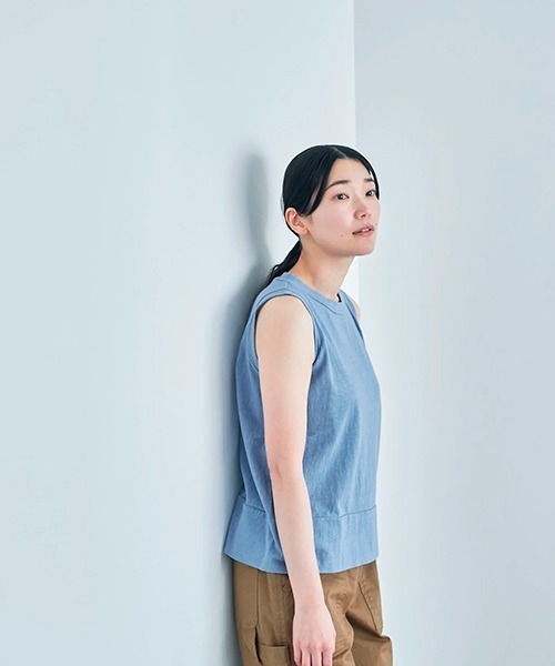tシャツ ノースリーブ gauze レディース ノースリーブ gauze（Tシャツ/カットソー）｜HAU（ハウ）の