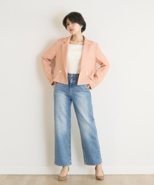 INED CLARO(イネドクラロ)の「カーブデニムパンツ(デニムパンツ・レディース・インディゴブルー・9号/11号)」の14枚目の写真